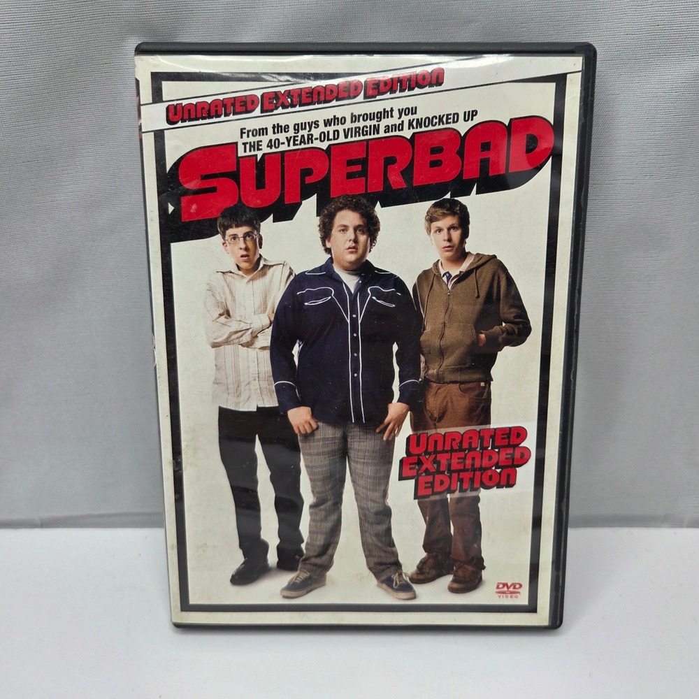 Superbad DVD Unrated Extended Edition Jonah Hill Michael Cera McLovin Comedy